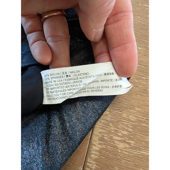 Heroine Sport Metallic Mesh Racerback Sports Bra Top Small Made USA running - Picture 6 of 6